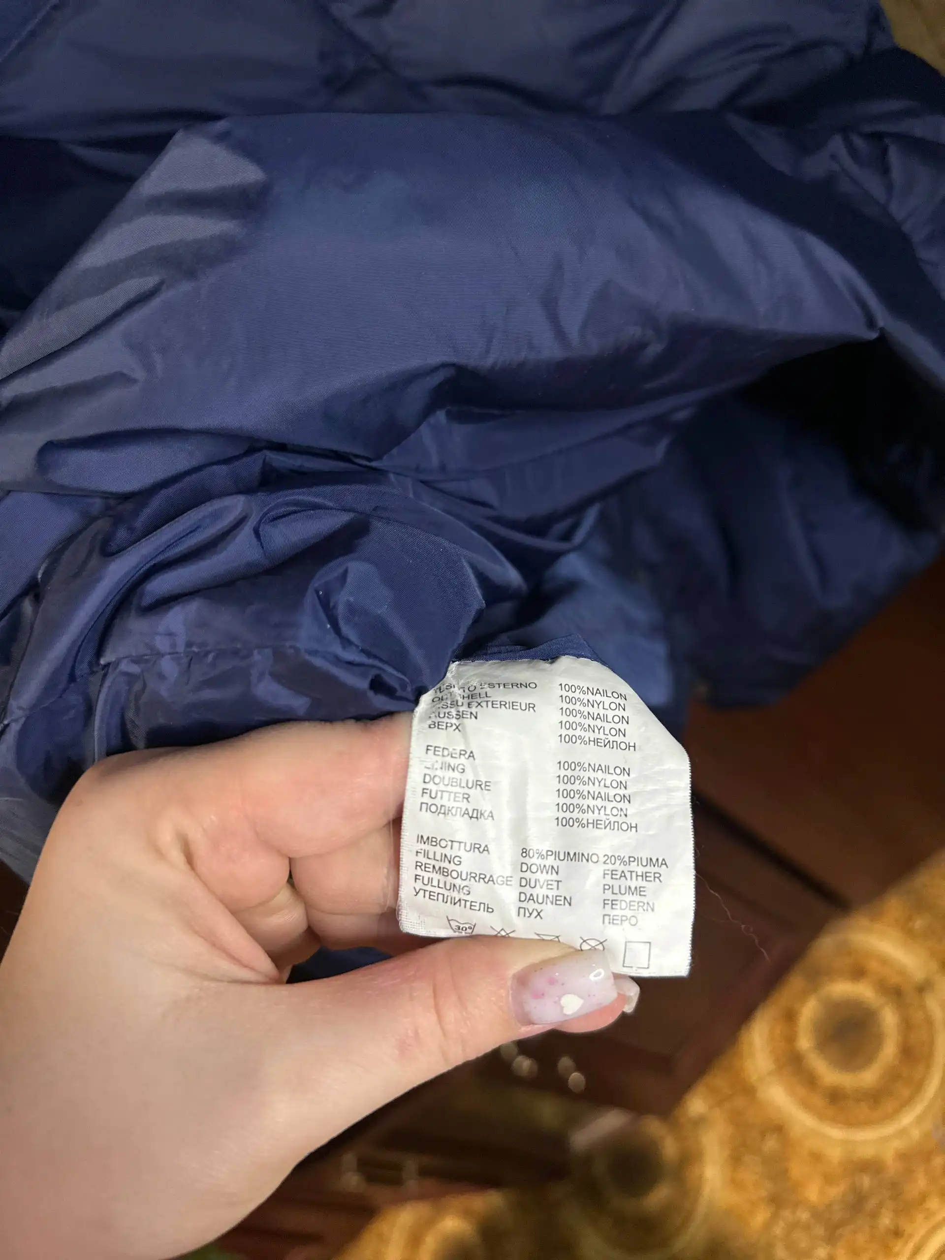 Детский синий пуховик Aviva размер 164 см