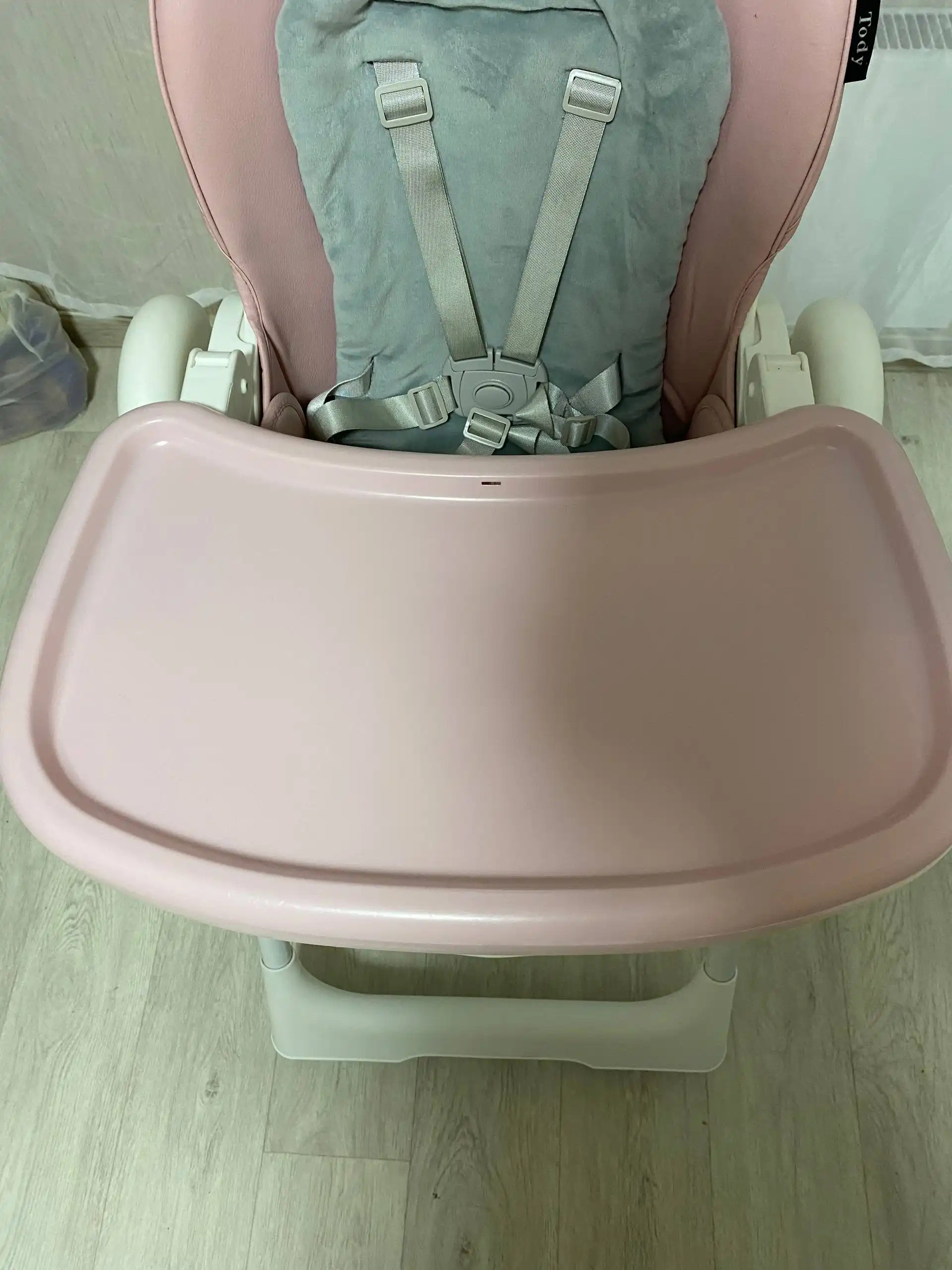 Стульчик для кормления до 25 кг с регулируемой спинкой и столиком