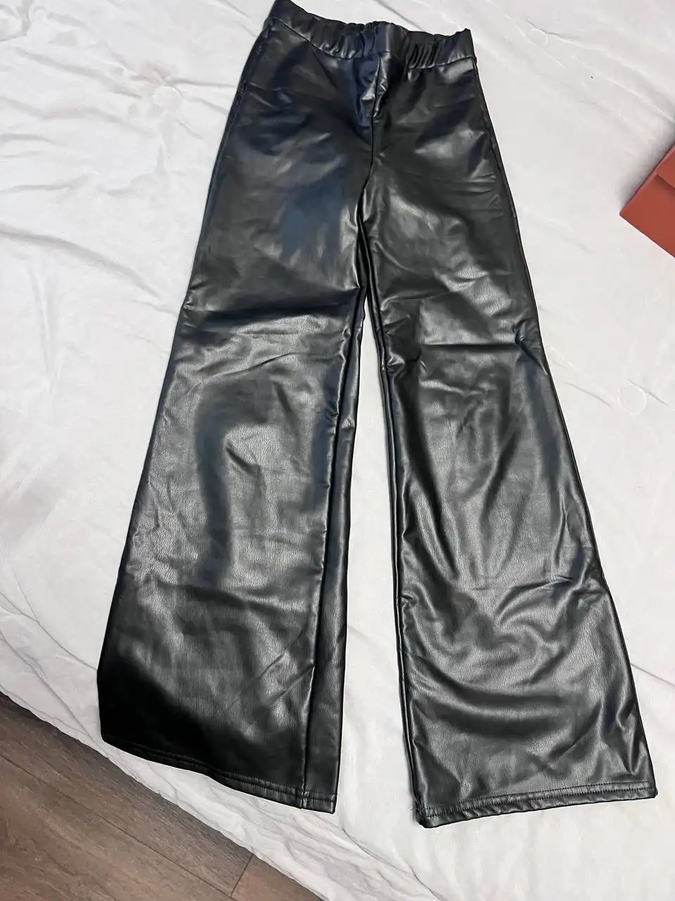 Брюки клеш экокожа с начесом