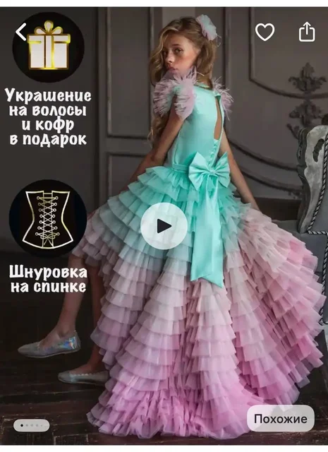 Новое платье с бирками для девочки 2 лет размер 92 - Детская одежда в Люберцы