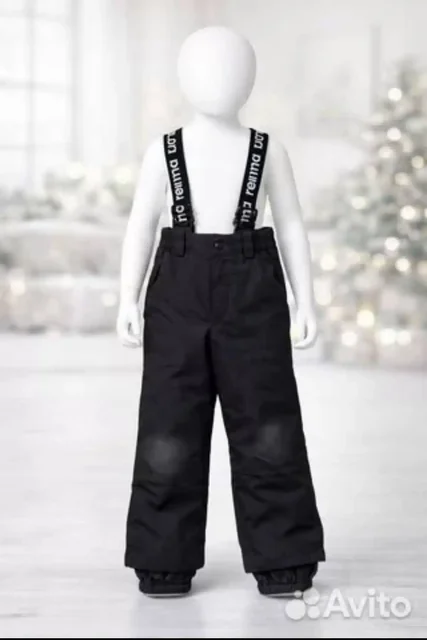 Детский зимний полукомбинезон Reima Tec черный размер 128 - Детская одежда в Некрасовка