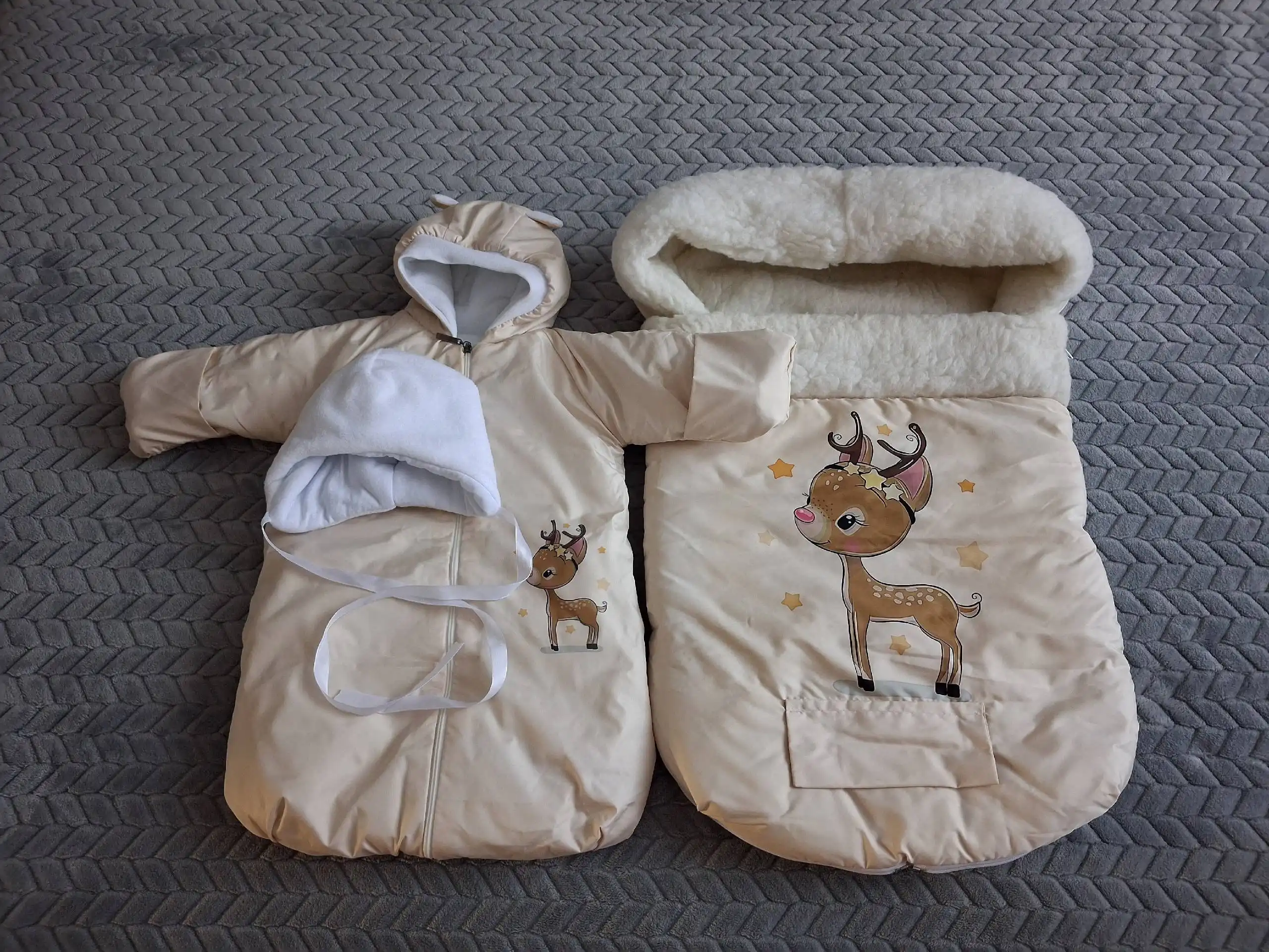 Конверт на выписку и прогулку из овечьего меха - Конверты для новорожденных (Товары для детей) в Люберцы