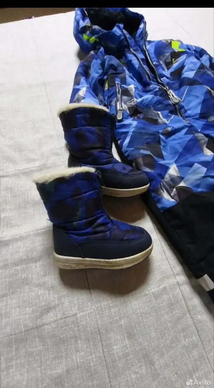 Комбинезон и сапожки для мальчика со светоотражающими элементами - Одежда для детей (Товары для детей) в Люберцы