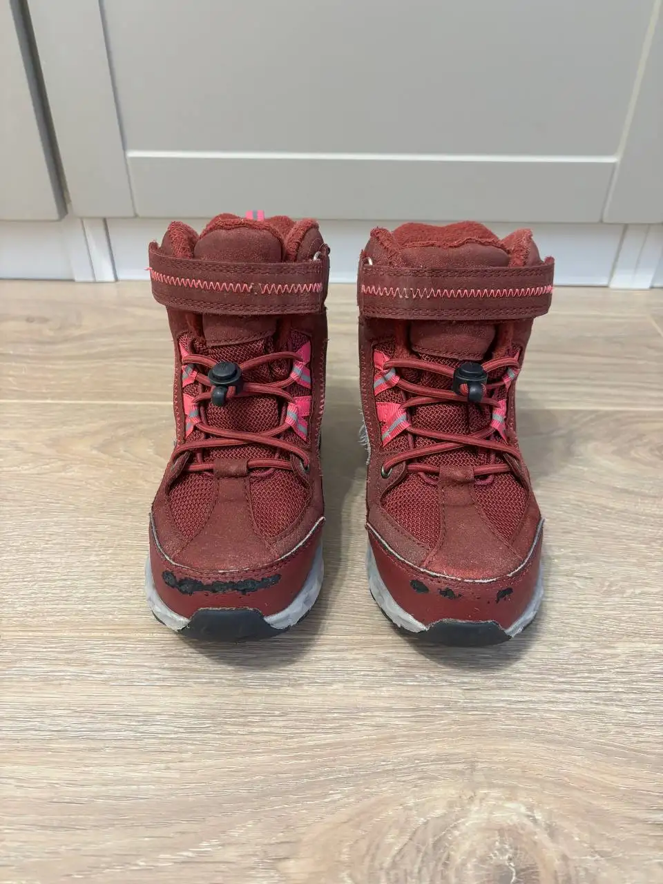 Зимние сапоги для девочки 31 р. Бордовые сапоги Lassie и нежно-розовые дутики - Детская обувь (Одежда) в Люберцы