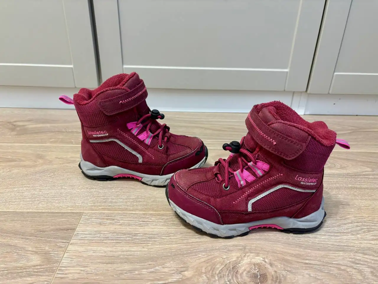 Зимние сапоги для девочки 31 р. Бордовые сапоги Lassie и нежно-розовые дутики - Детская обувь (Одежда) в Люберцы