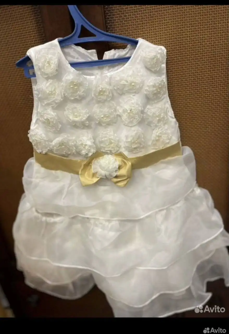 Белое платье новое для фотосессии, праздника Размер 112 - Детская одежда (Одежда) в Некрасовка