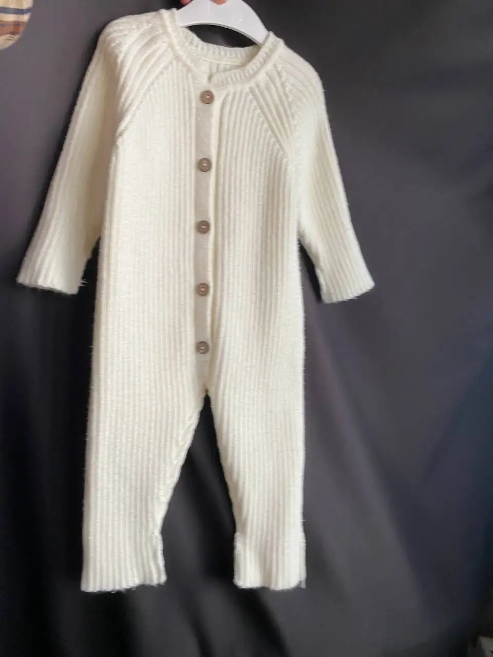 Белый вязаный комбинезон детский 74-80 - Детская одежда (Одежда) в Некрасовка, Люберцы