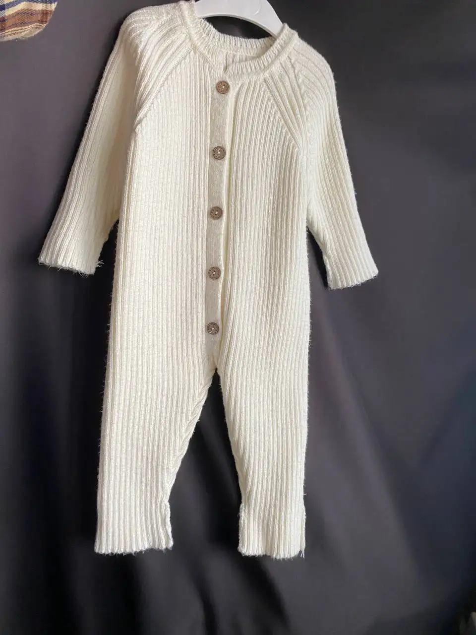 Белый вязаный комбинезон детский 74-80 - Детская одежда (Одежда) в Некрасовка, Люберцы