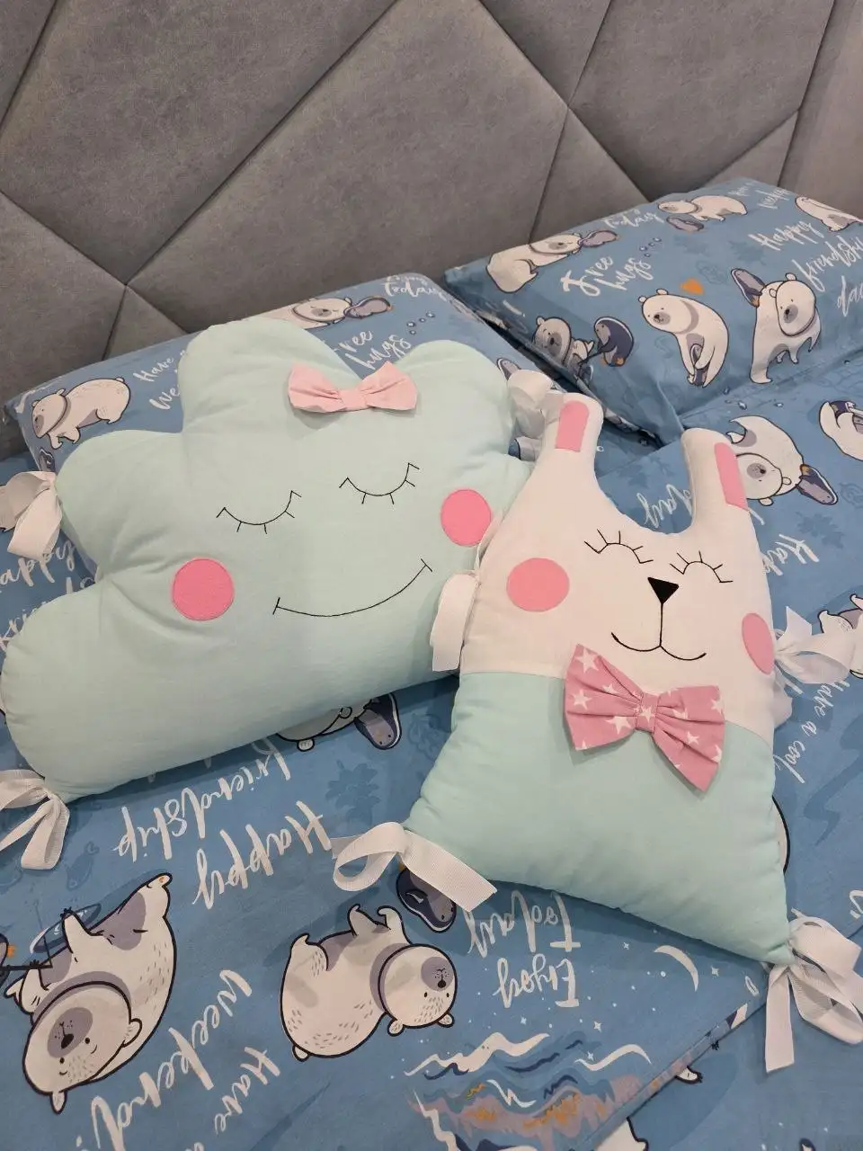 Два бортика в кроватку - Бортики для кроватки (Товары для детей) в Люберцы