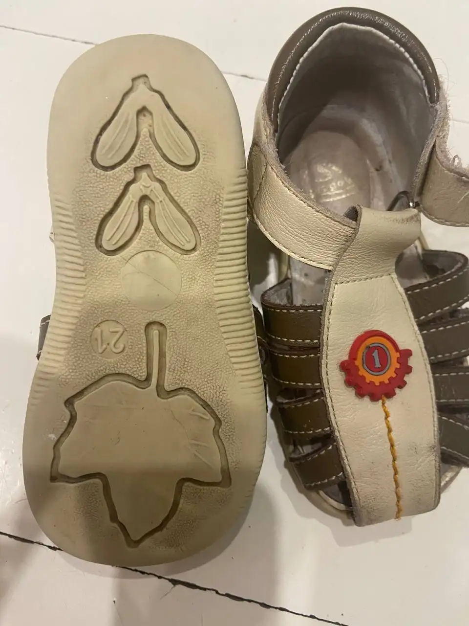 Кожаные сандалии, размер 21 - Обувь (Товары для детей) в Некрасовка