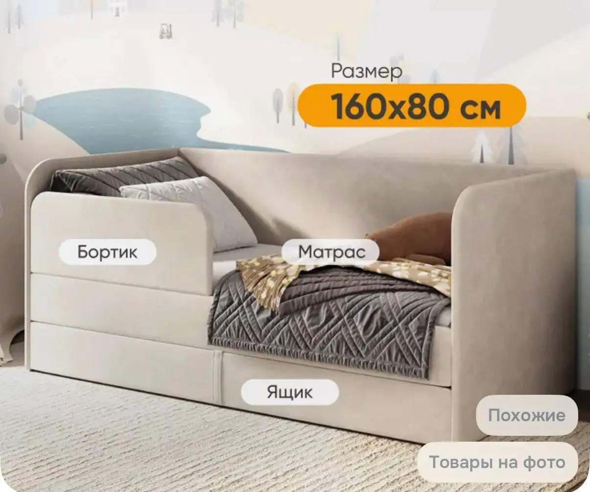 Продам кровать с матрасом - Мебель для детской (Товары для детей) в Люберцы