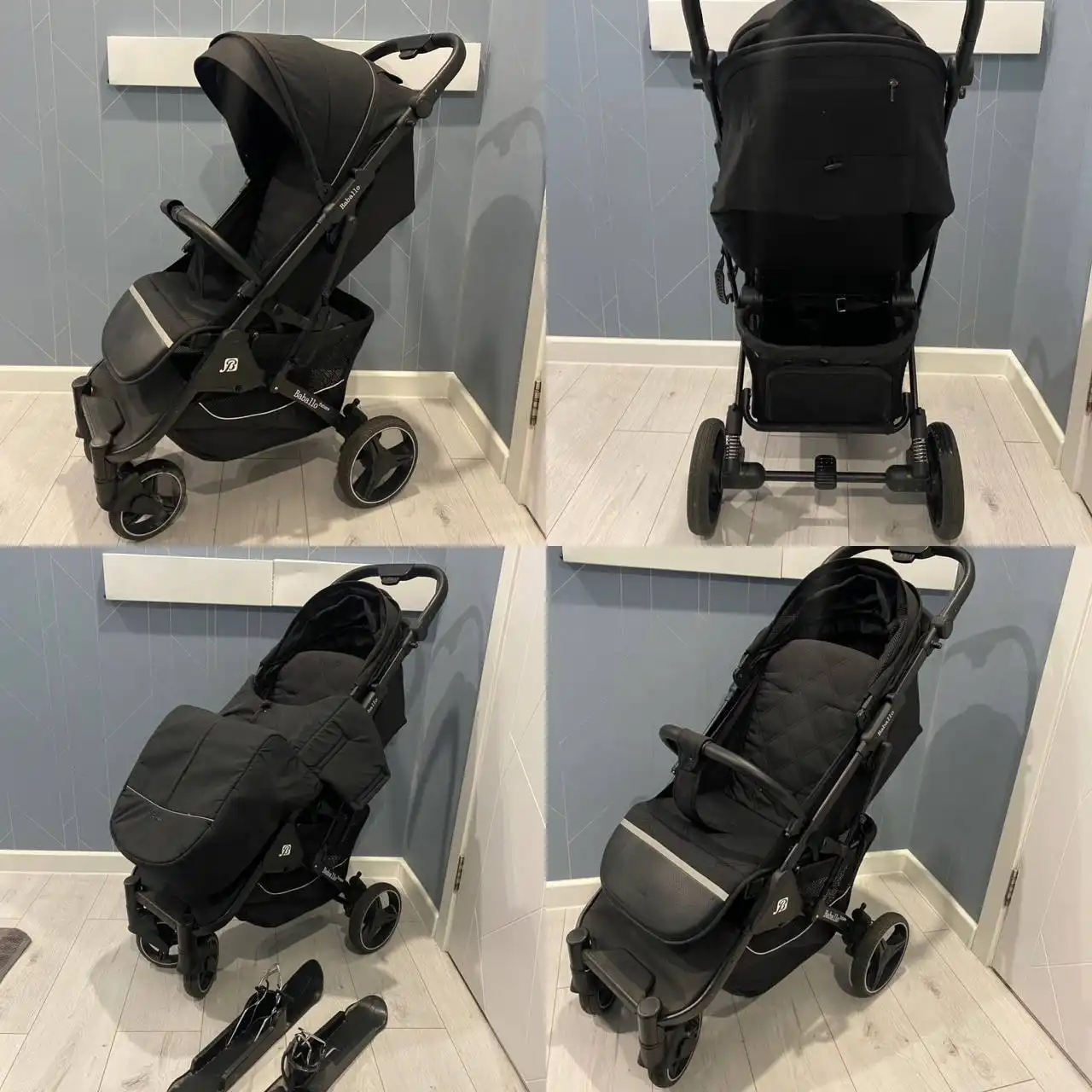 Коляска Babalo 2024 с лыжами и аксессуарами