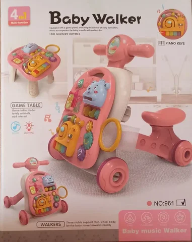 Ходунки-трансформер Baby Walker 4в1 розовые - Велосипеды в Томск