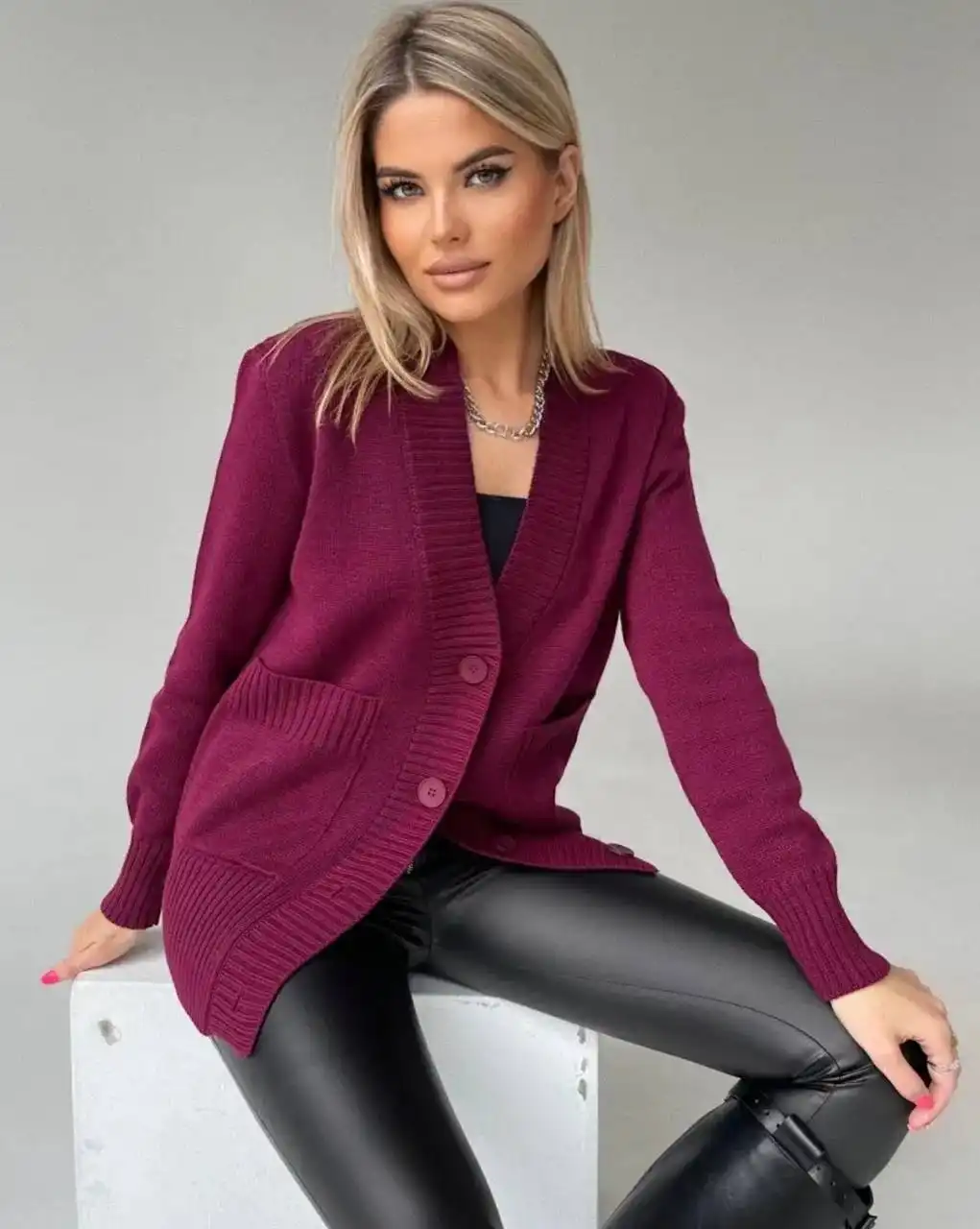 Кардиган из итальянской пряжи альпака - Верхняя одежда (Одежда) в Томск