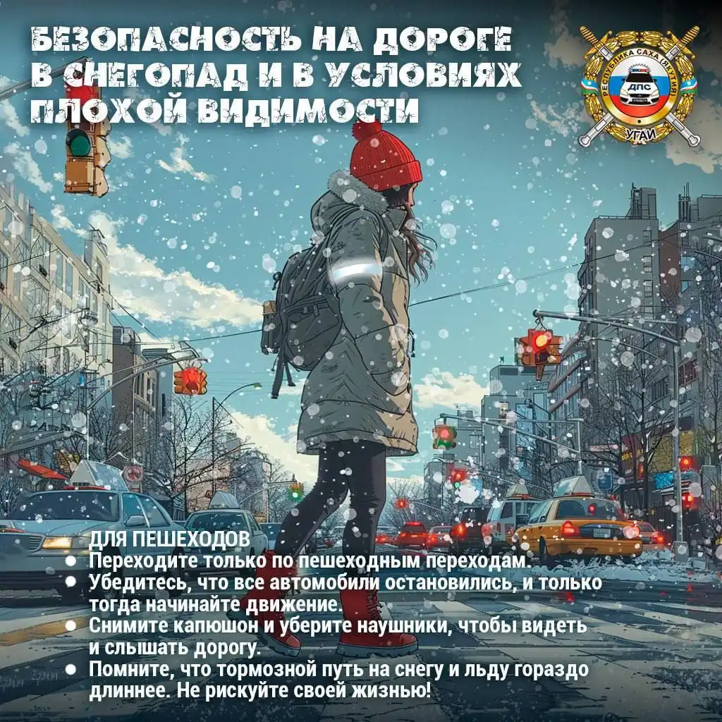 Безопасность пешеходов в условиях тумана и мороза в Якутии