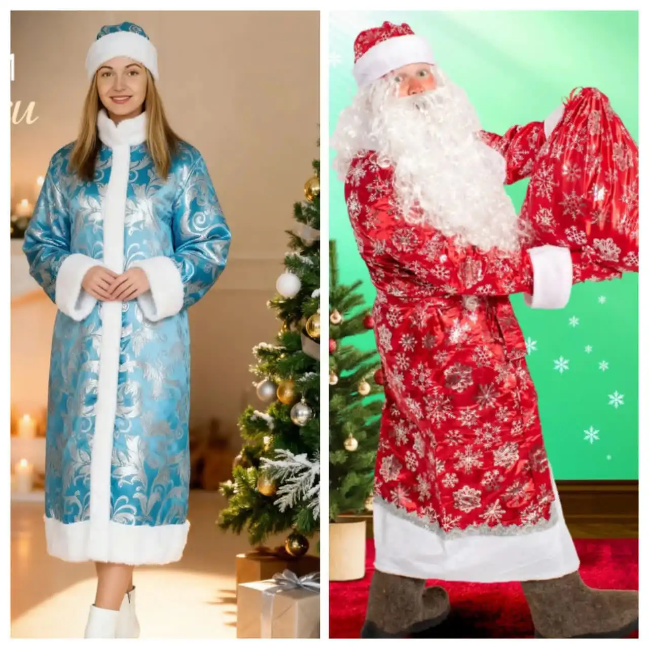 Новые костюмы Деда Мороза и Снегурочки