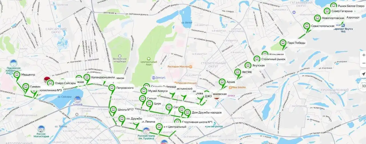 Бесплатный новогодний автобусный маршрут в Якутске
