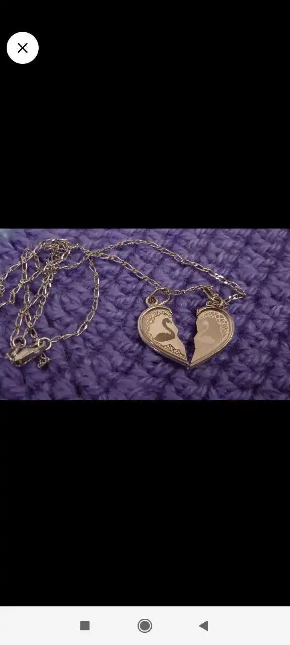 Продам комплект цепочка + парный кулон, серебро