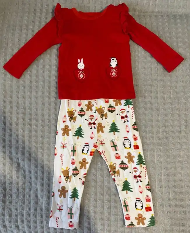 Комплект новогодний кофта и леггинсы