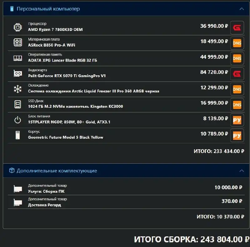Продажа нового готового ПК с ПО
