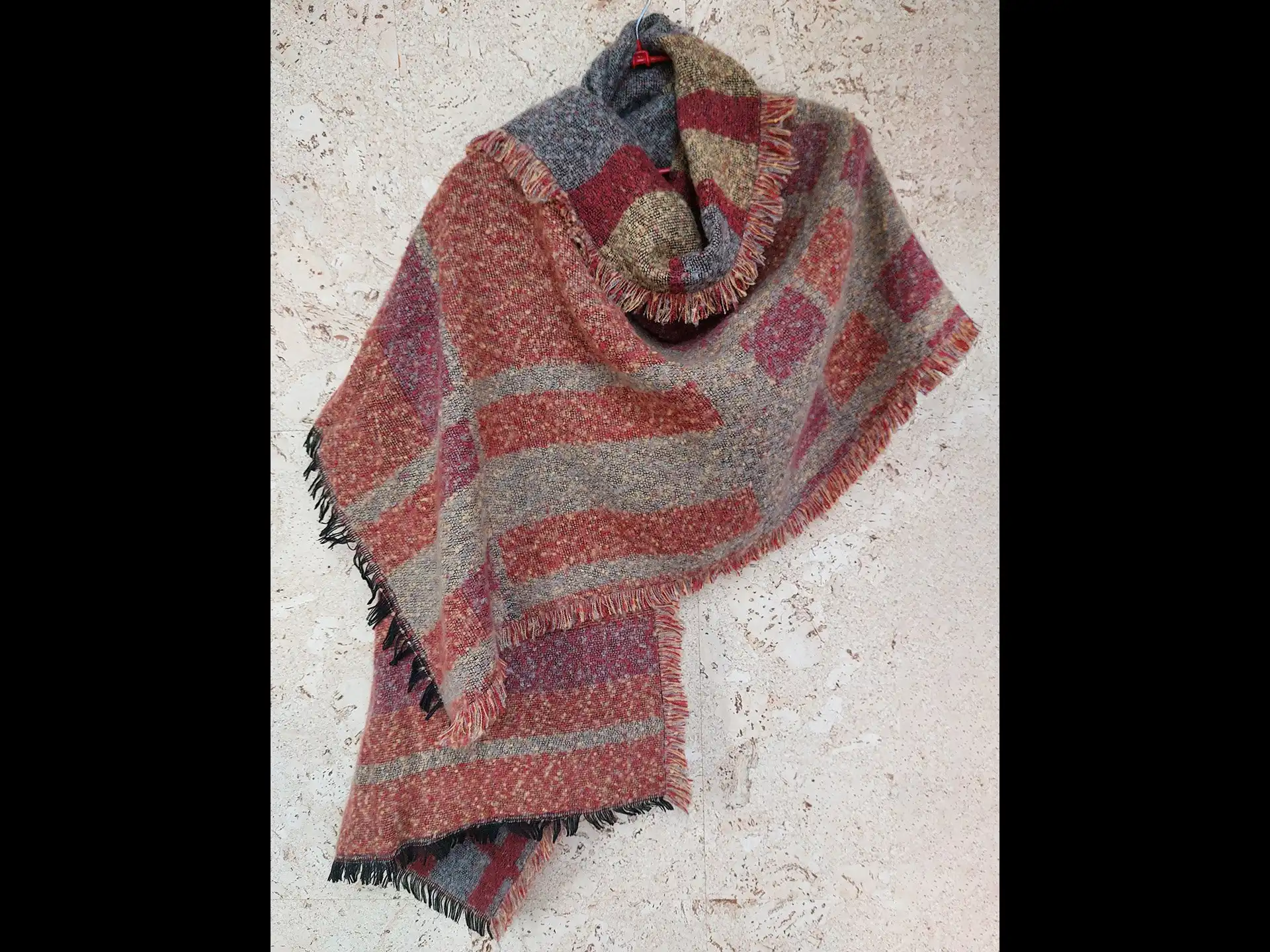 Новый палантин из натуральной шерсти и хлопка