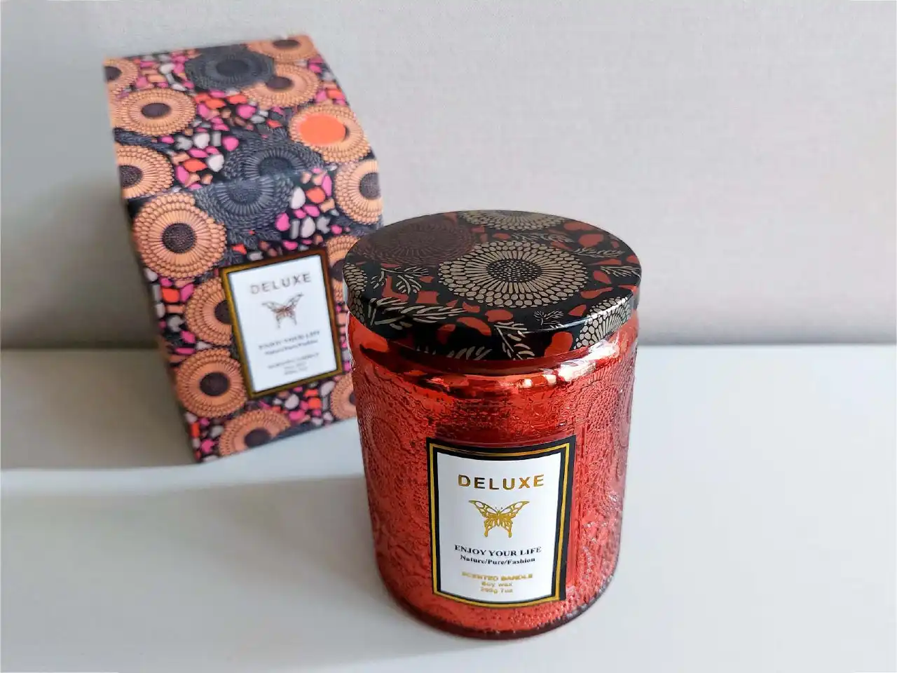 Свеча ароматическая восковая соевая 60ч