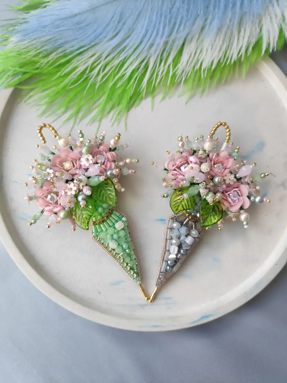 Броши ручной работы зонтики с букетом цветов - Рукоделие (Хобби и отдых) в Томск