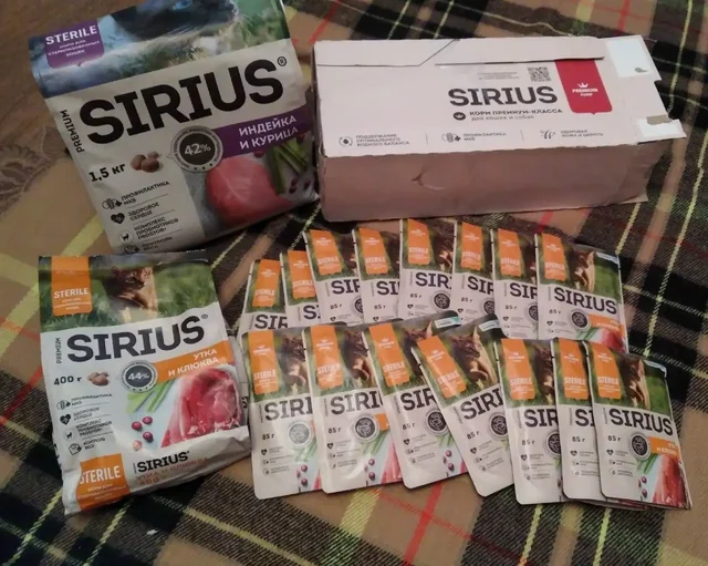 Корм Sirius для стерилизованных кошек - частное объявление в Томск