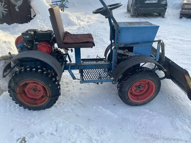 Мини-трактор самодельный с мотором от мотоблока - Госномера в Уфа