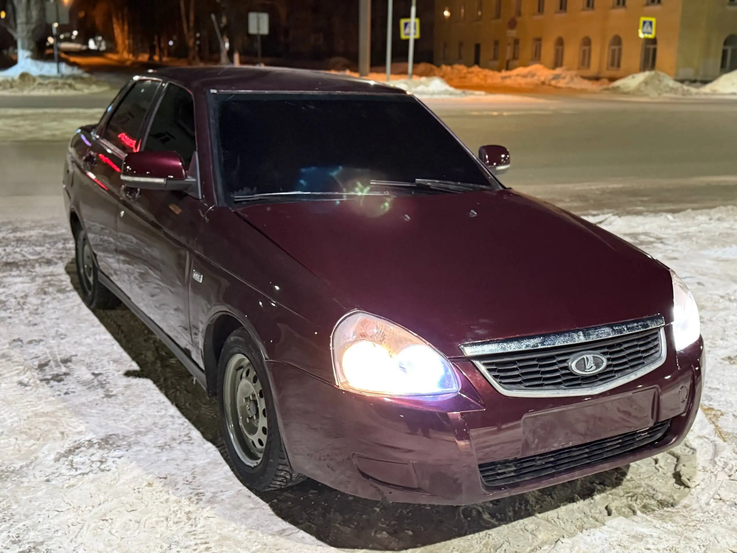 Продам автомобиль Lada Priora 2008 года в цвете Портвейн - Легковые автомобили (Авто) в Ишимбай