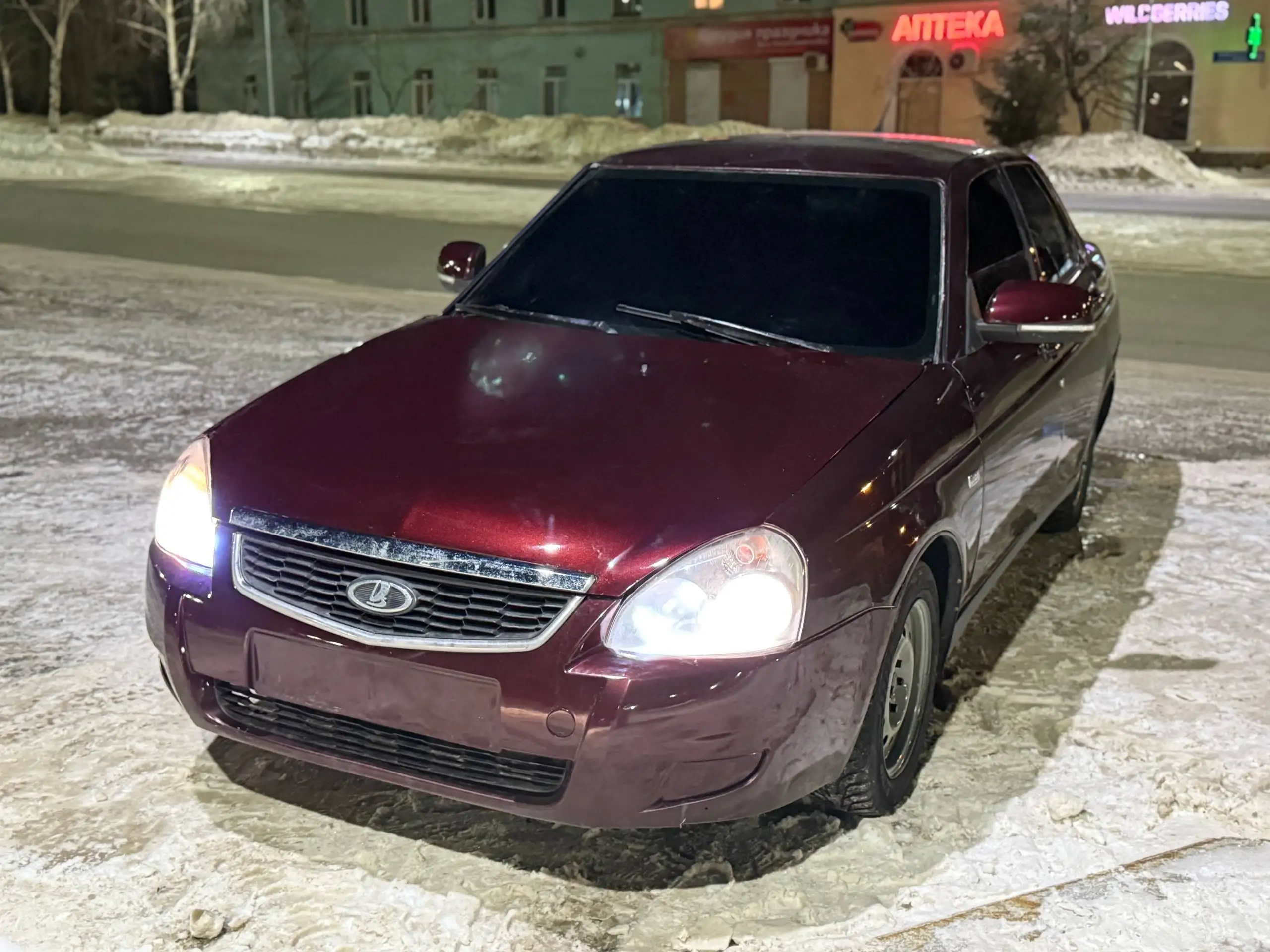 Продам автомобиль Lada Priora 2008 года в цвете Портвейн - Легковые автомобили (Авто) в Ишимбай