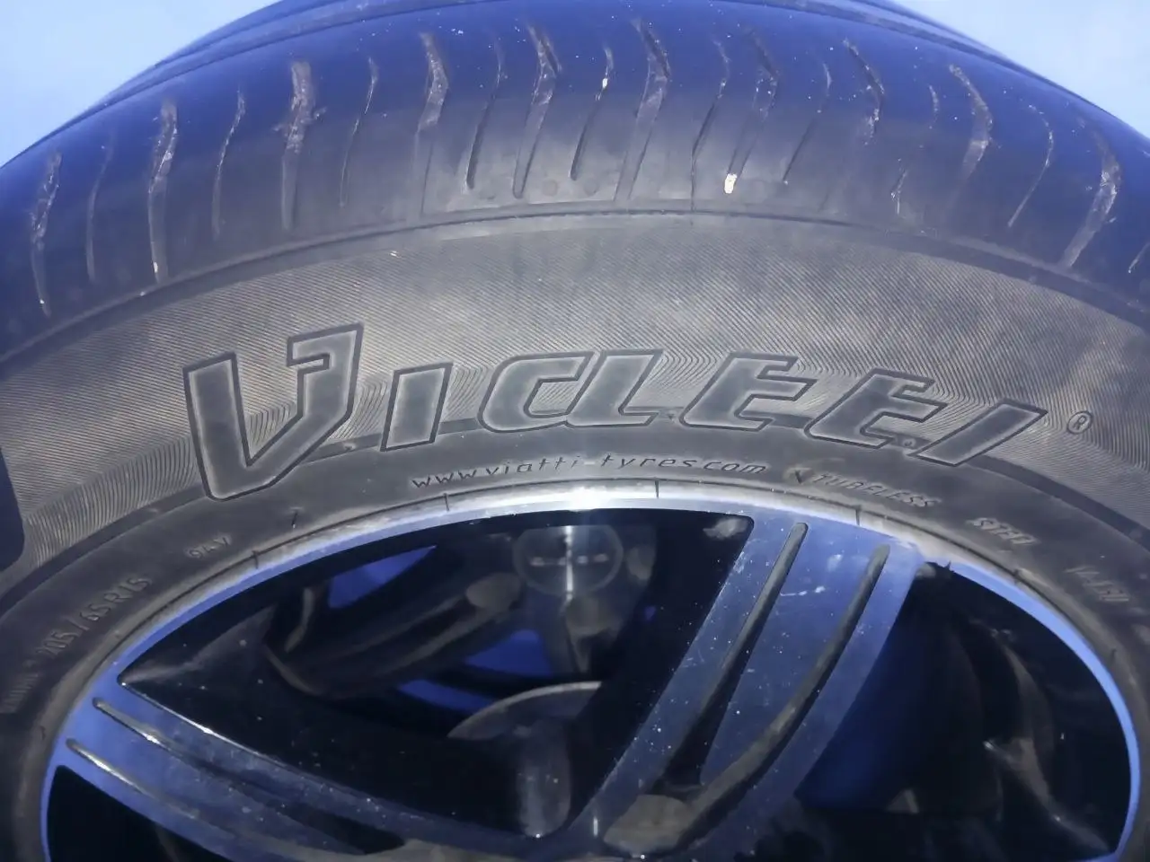 Колесный диск K&K Андора 6x15/5x114.3 D60.1 ET39 Алмаз черный с резиной 205/65R15 - Колесные диски и шины (Авто) в Уфа