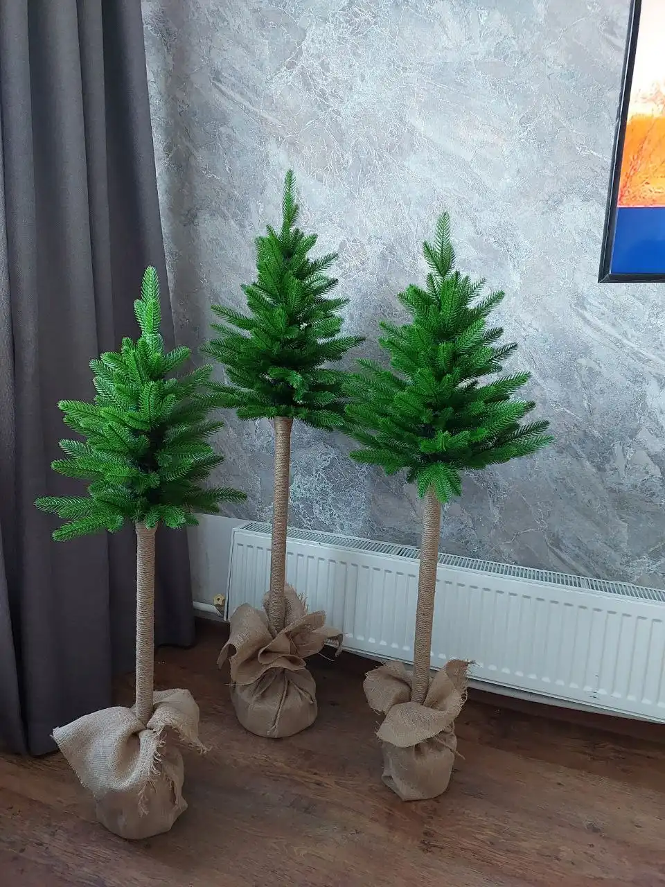 Новогодние елочки на высокой ножке