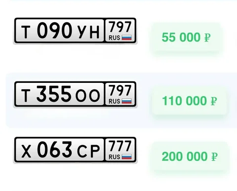 Продажа госномеров (6 шт.) - Т090УН, Т35500 - Госномера в Москва