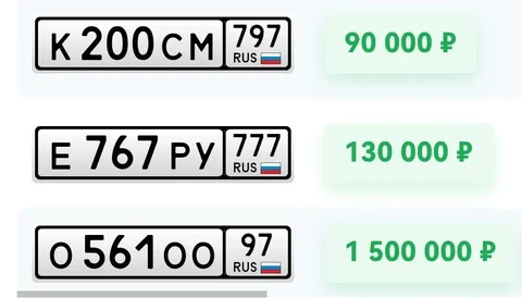 Продажа госномеров (2 шт.) - Е767РУ, К200СМ - Автономера в Москва