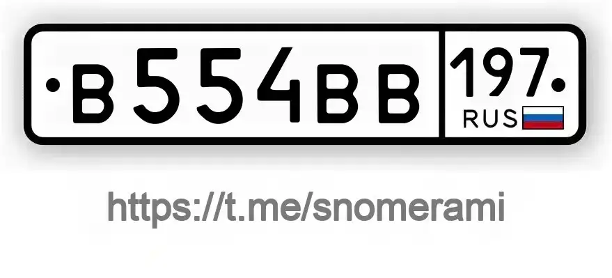 Продажа госномера В554ВВ197