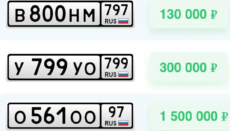 Продажа госномеров Москва