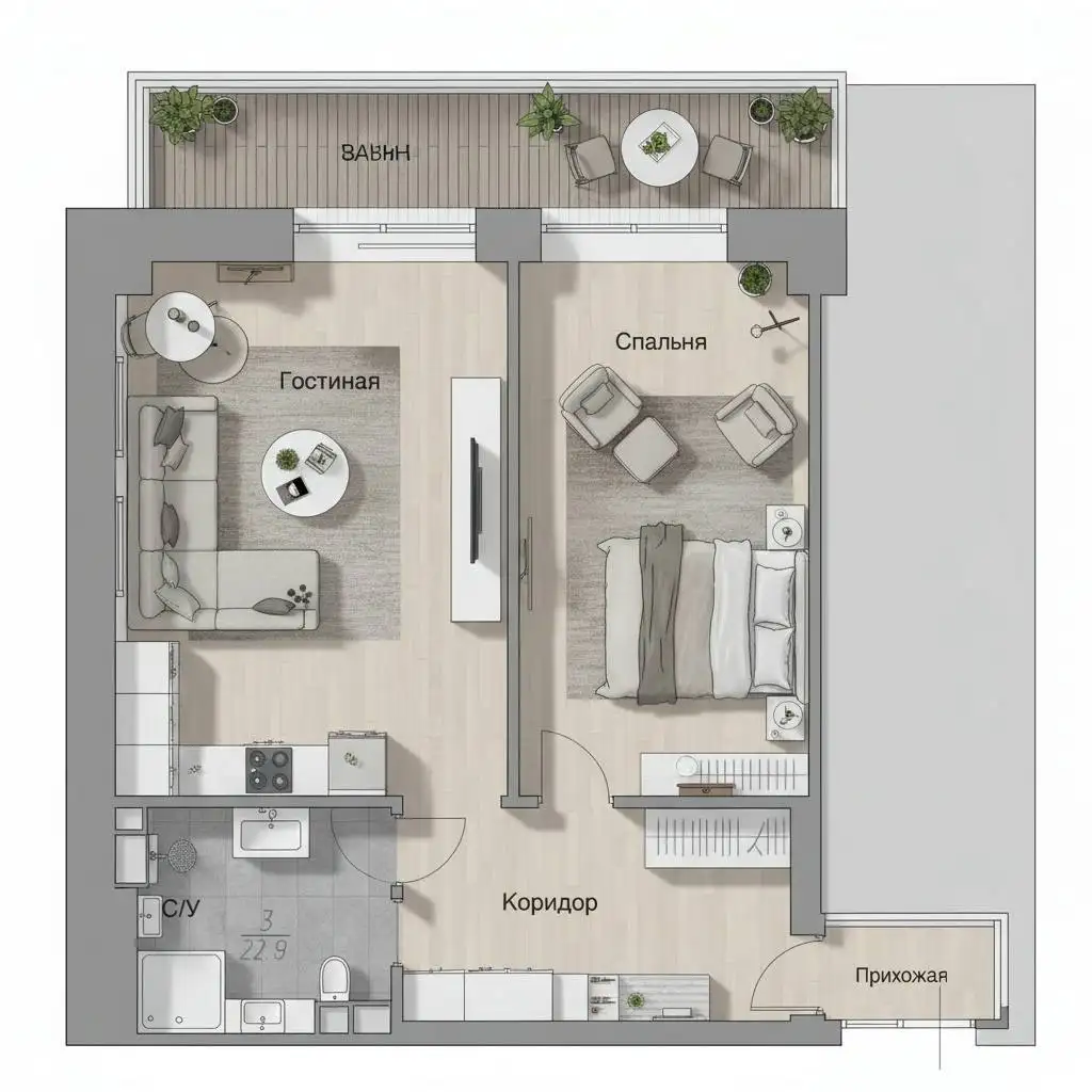 Продажа квартиры с ремонтом в Иркутске, район Ленинский, мкр-н Березовый - Квартиры (Недвижимость) в Иркутск