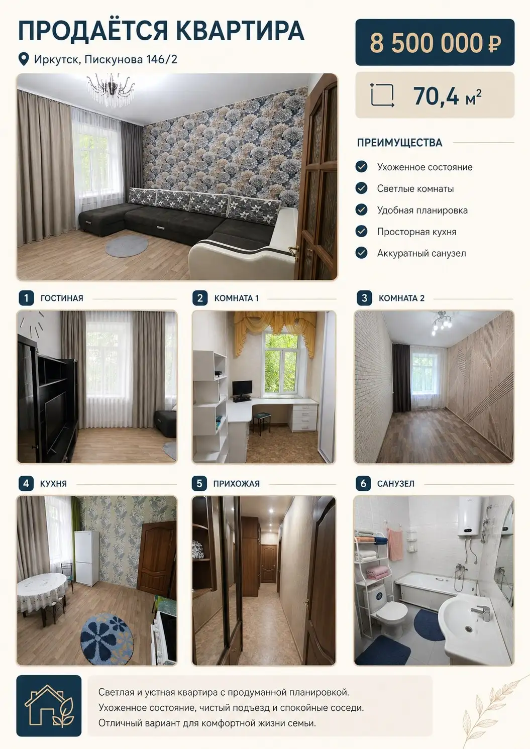 Квартира на продаже - Квартиры (Недвижимость) в Неизвестно