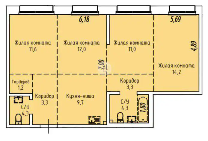 Продается 3-комнатная квартира в ЖК Стрижи Сити - Квартира (Недвижимость) в Иркутск