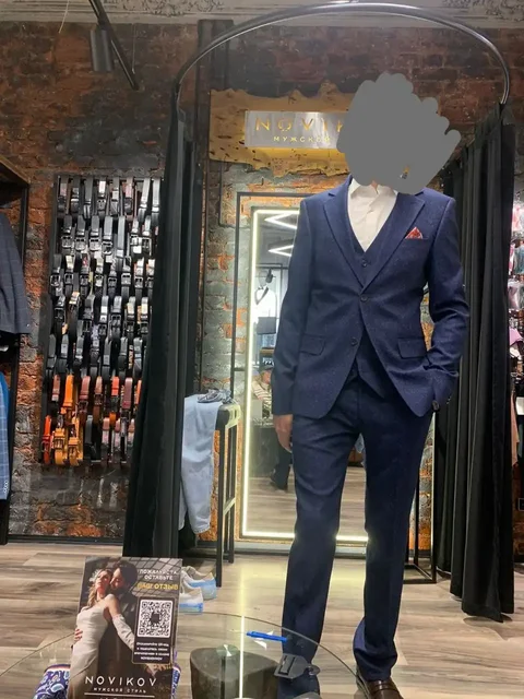 Костюм Тройка Novikov размер 46-48 новый - Одежда в Саратов