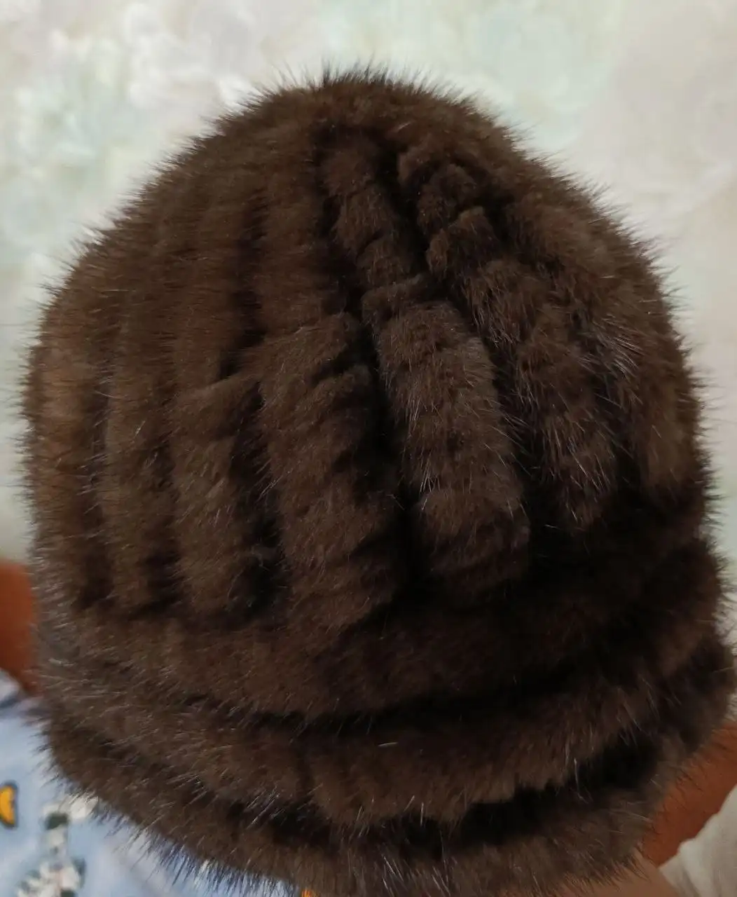 Женская шапка из норки