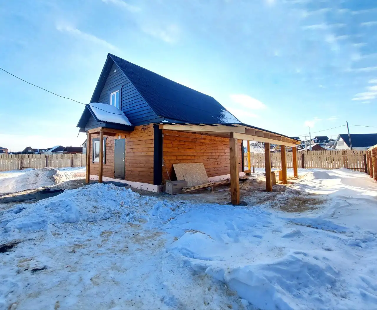 Дом из бруса 2 комнаты с террасой - Недвижимость в Неизвестно