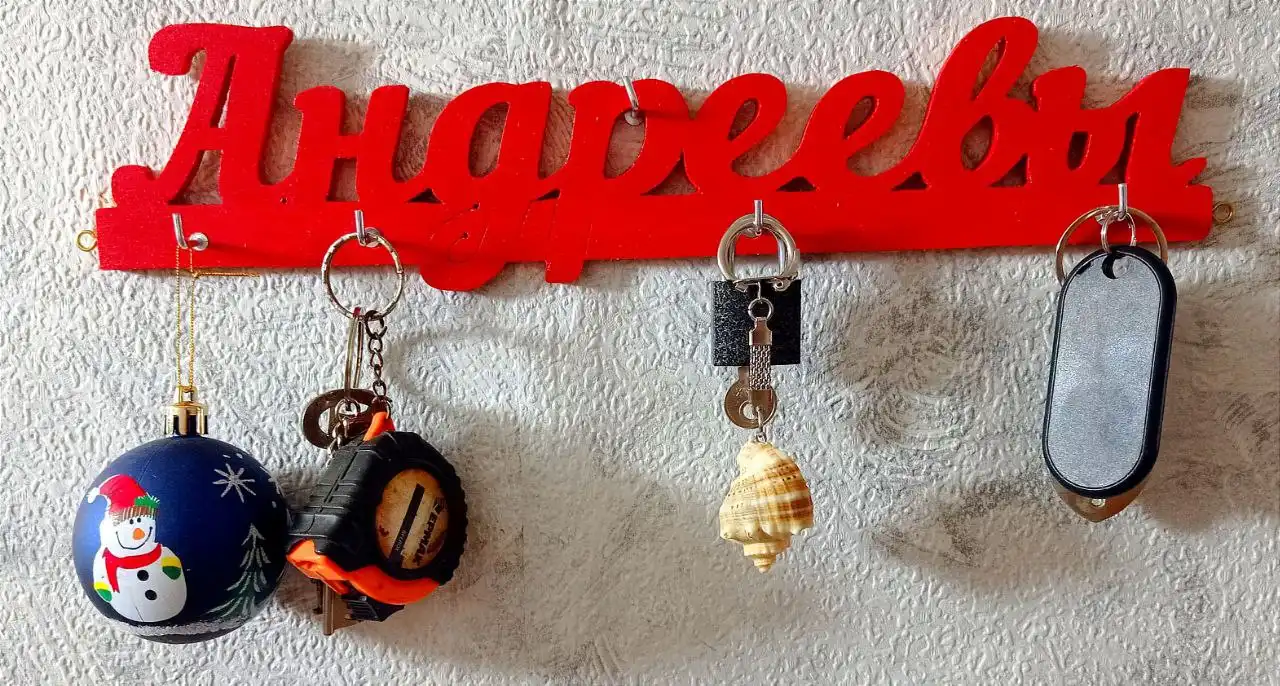 Ключница ручная работа с росписью 30 см