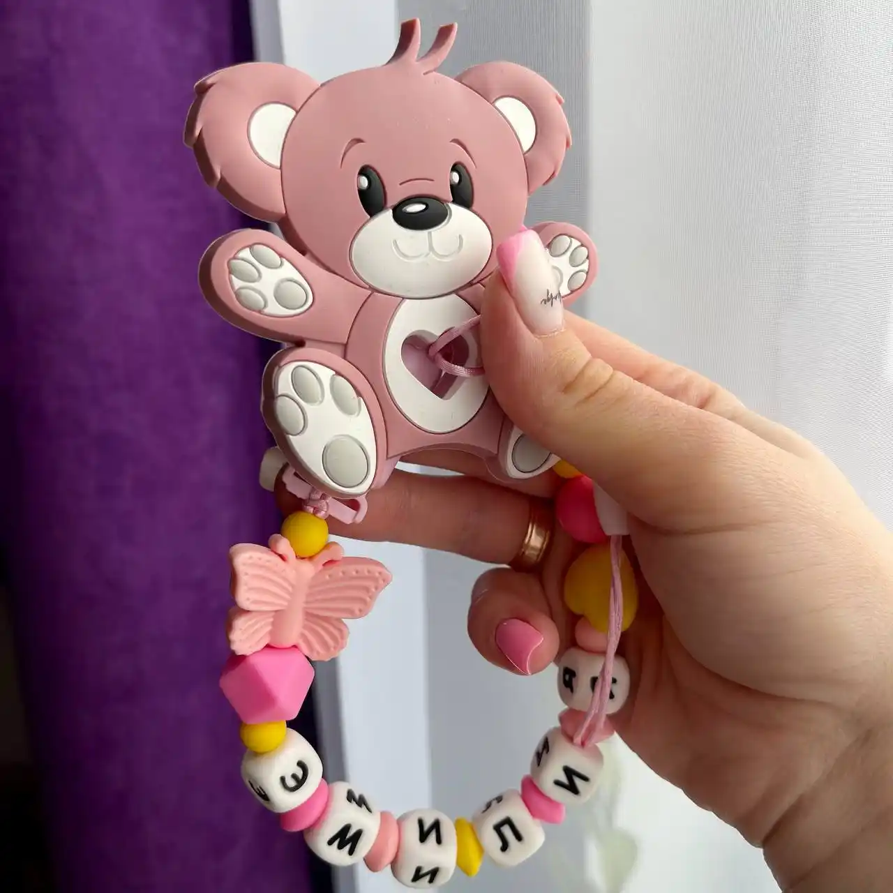 Именной держатель с грызунком