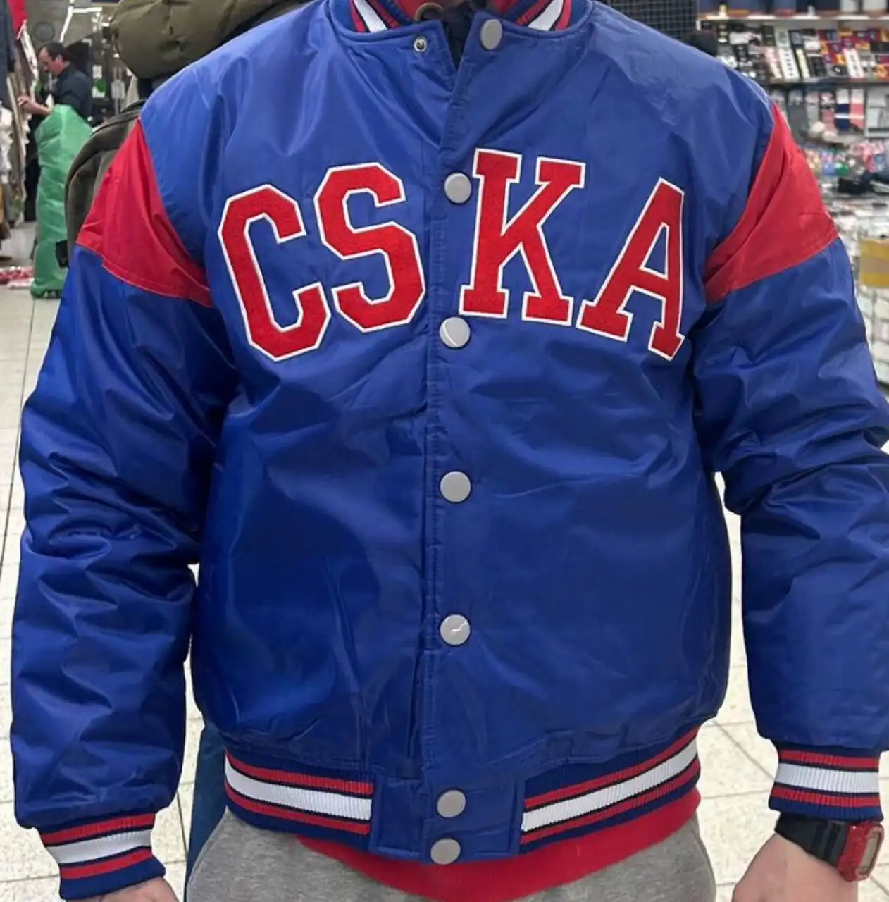 Бомбер ЦСКА с ветрозащитной мембраной