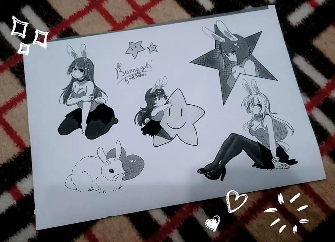 Продажа эксклюзивных аниме наклеек Девочки Зайки