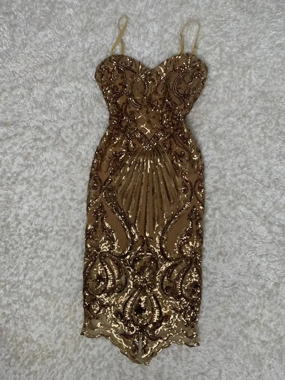 Платье золотое с пайетками Malina Fashion