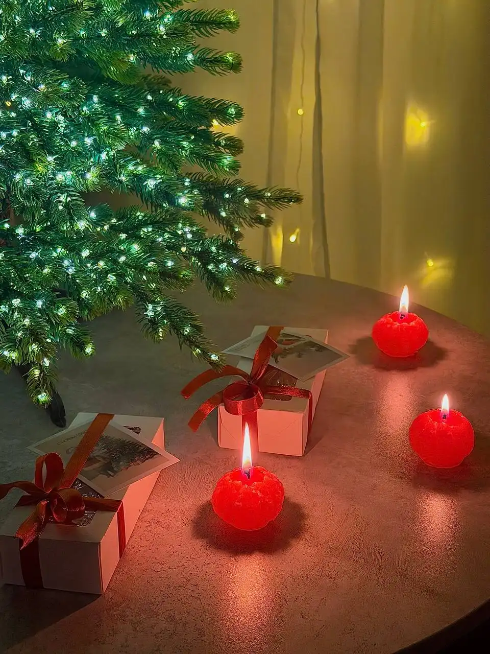 Свечи-мандаринки ручной работы с новогодним ароматом