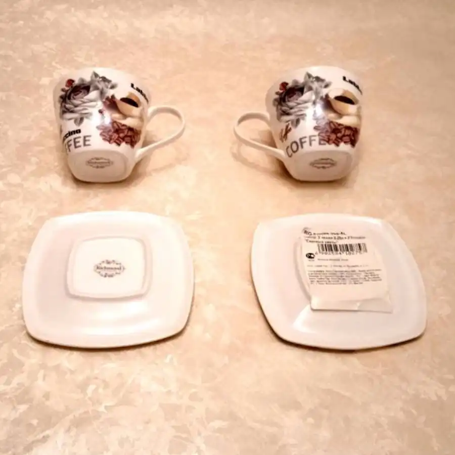 Кофейный набор «Садовые цветы» фарфоровый